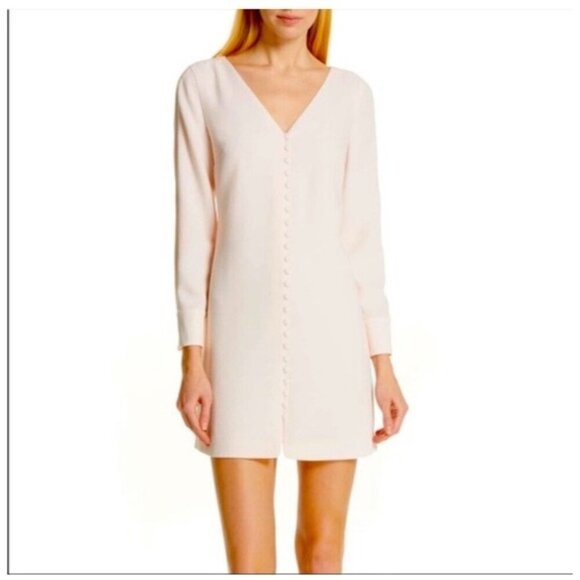 Club Monaco Light Pink Mymie Button Front Mini Dress Size 2 - Picture 2 of 14